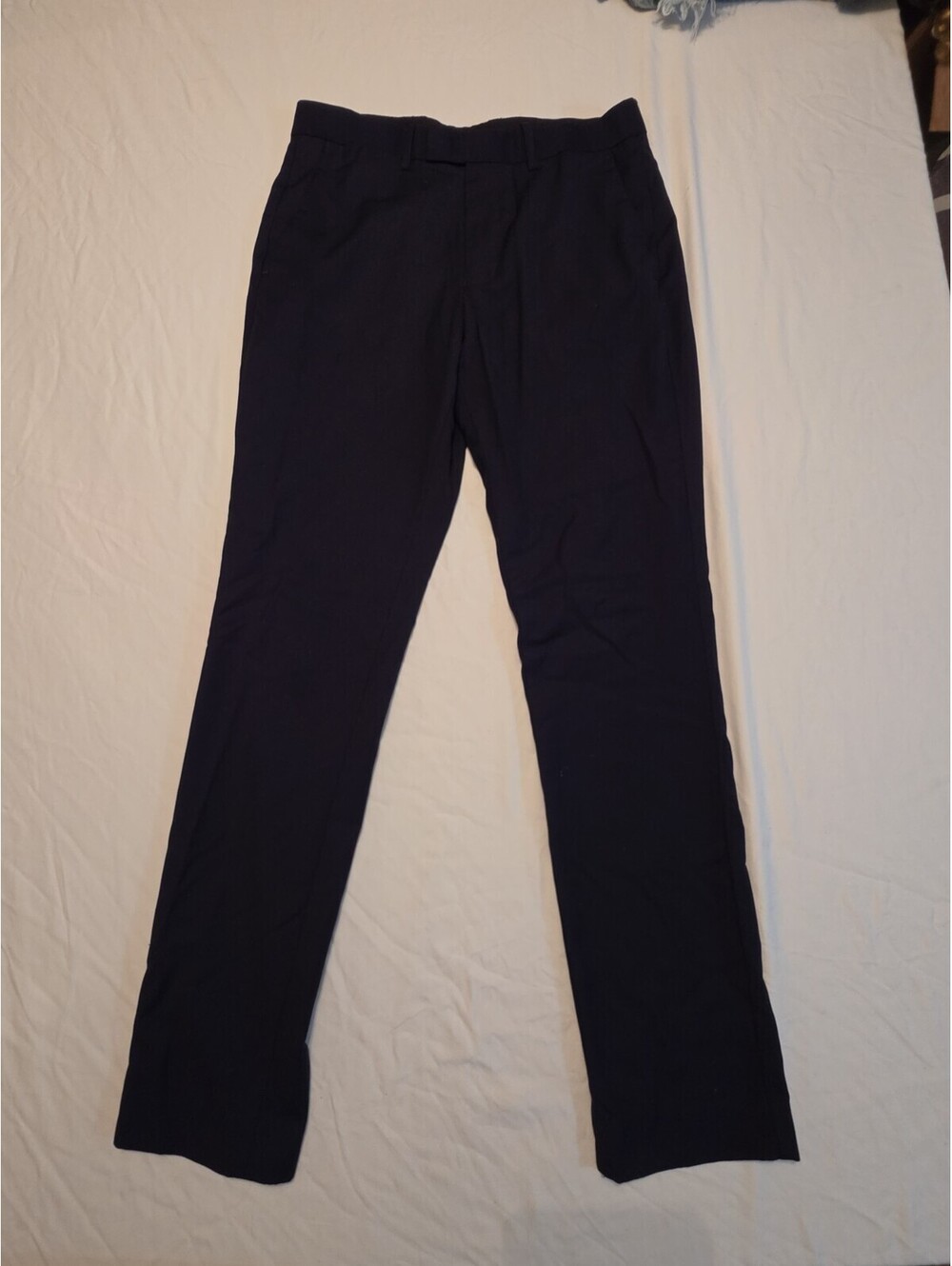 H&M Men’s Slim Fit Dress Pants 32R Navy Blue Trousers